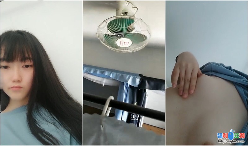 高顔值齐刘海大一学生妹周末没课在寝室床上大胆紫薇,隔着床帘,室友都在玩手机,真刺激【0.58G】